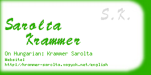 sarolta krammer business card